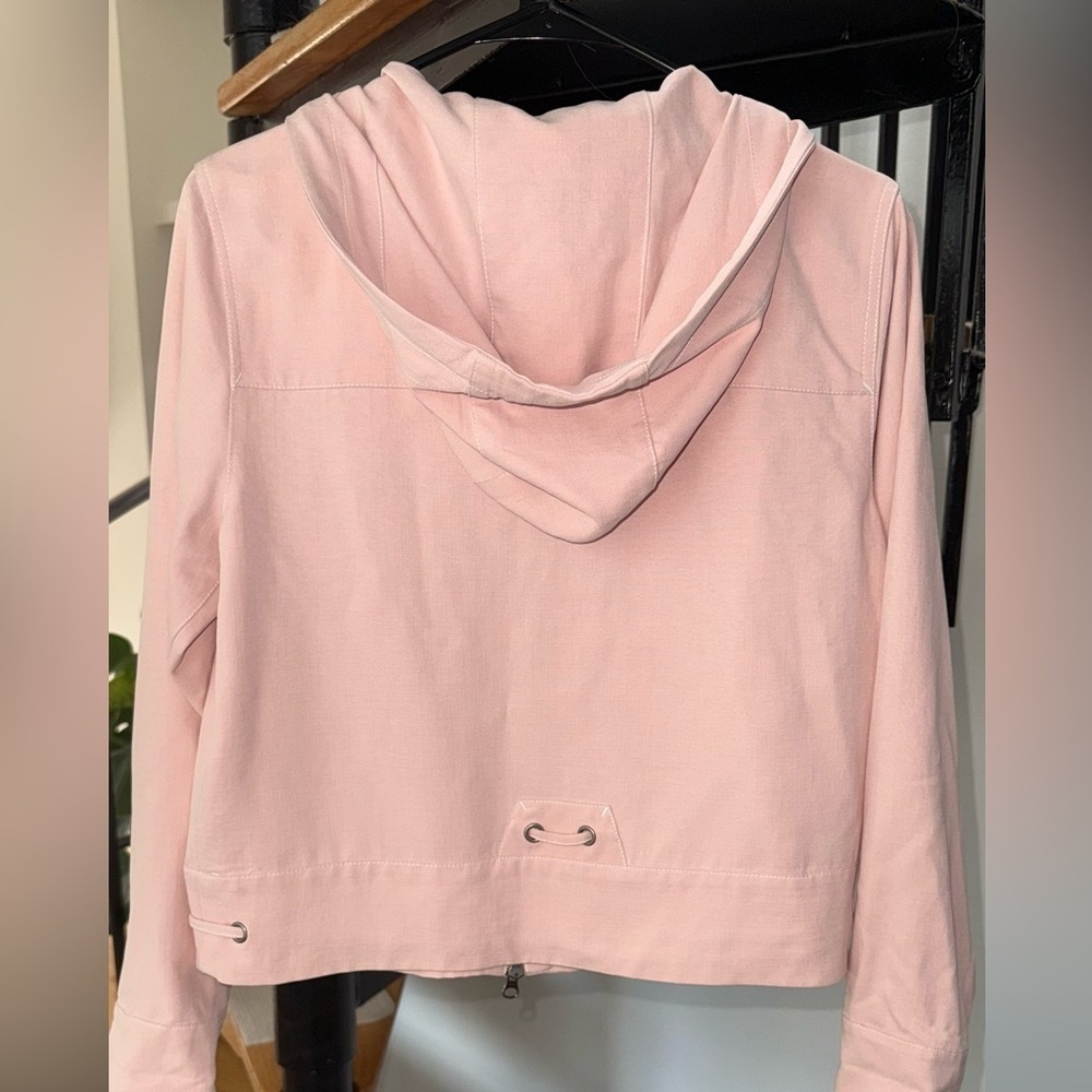 VINTAGE Tommy Bahama  Hooded Jacket Womens S( 4-6)Silk Pink  Full Zip - Picture 4 of 8